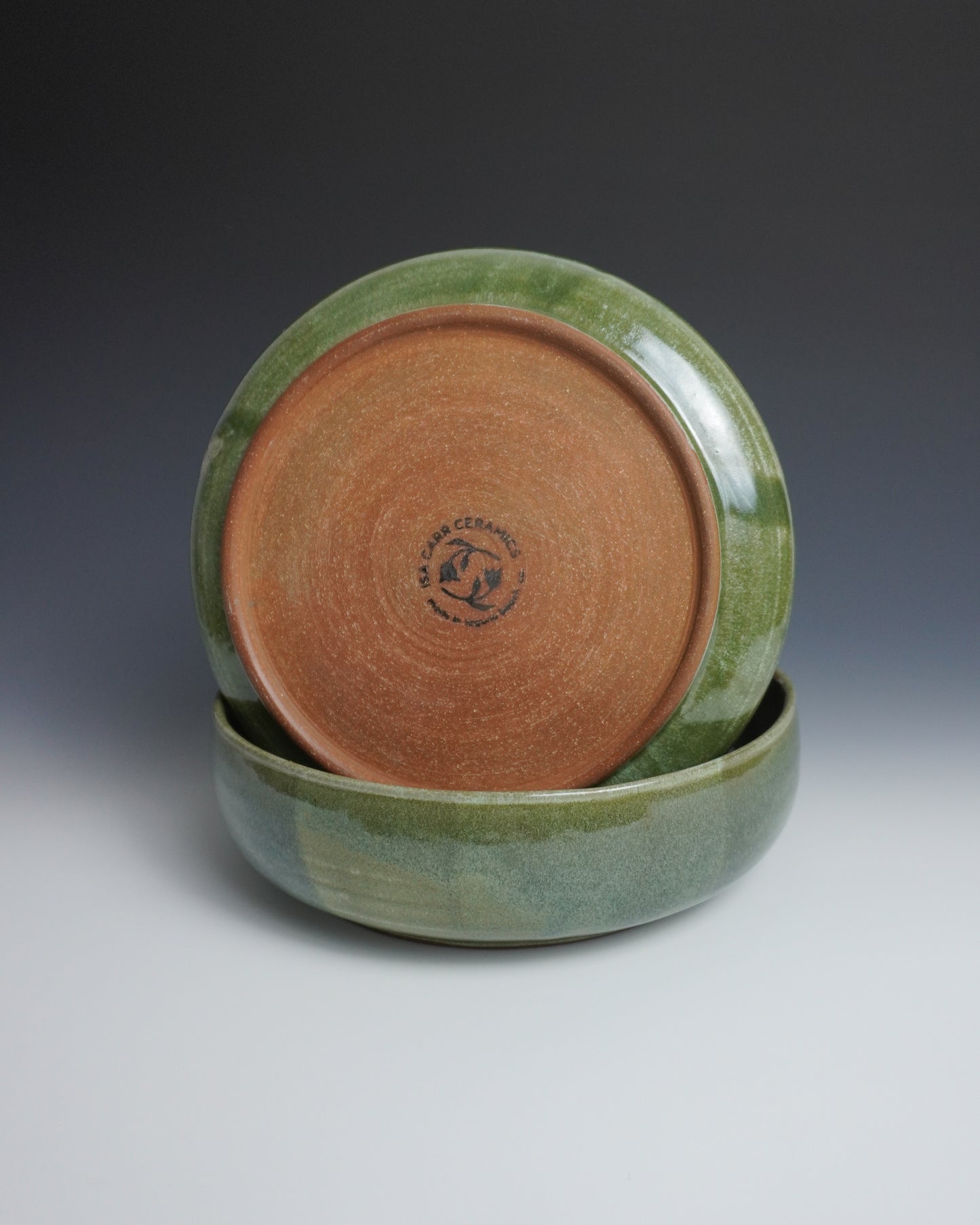 matcha green tall walled pasta bowls