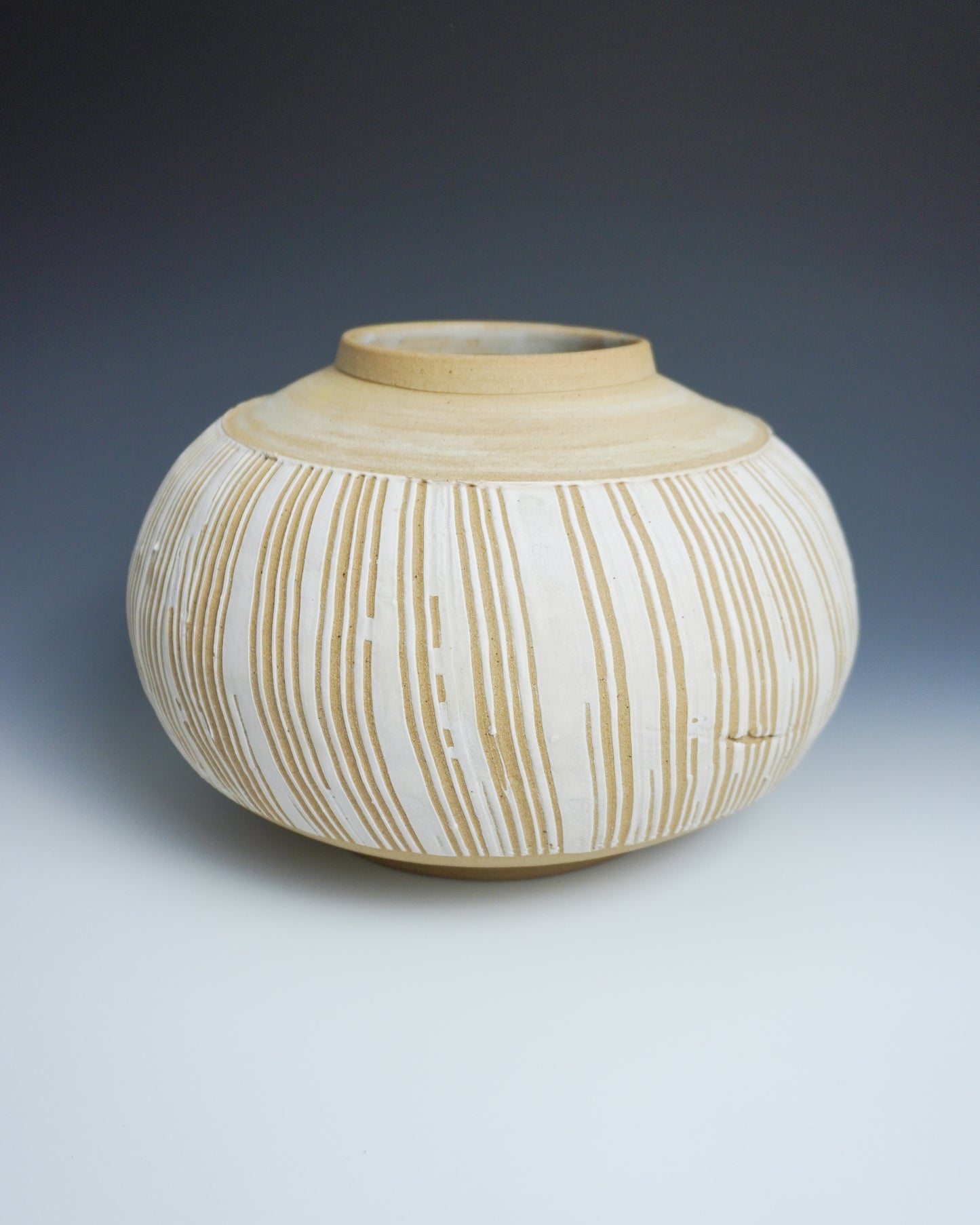 blonde striped vase