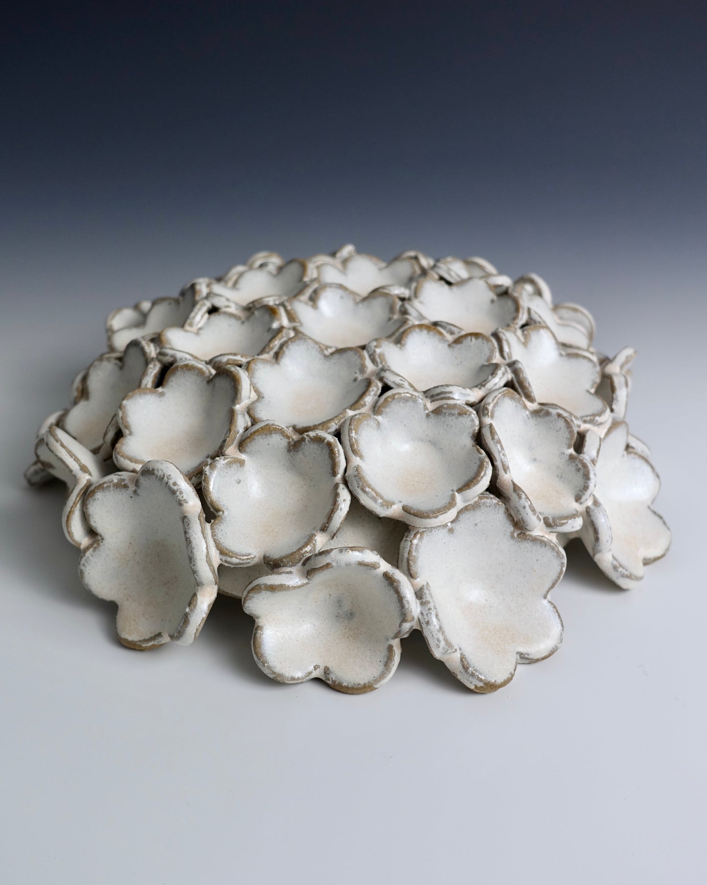 decorative flower bowl - glazed