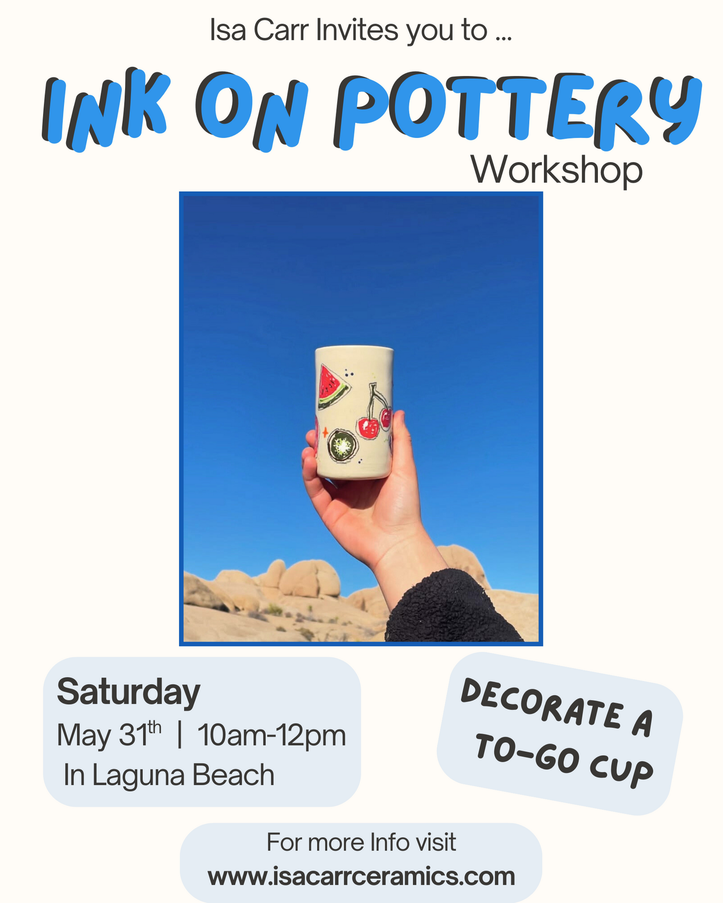 May 31st, 2025 - 10:00am To-go Cups